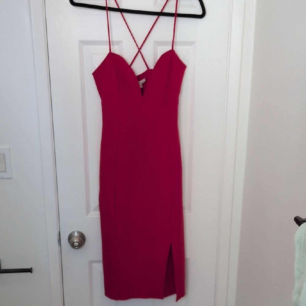 Charlotte Russe Red Sweetheart Spaghetti-Strap Midi Dress